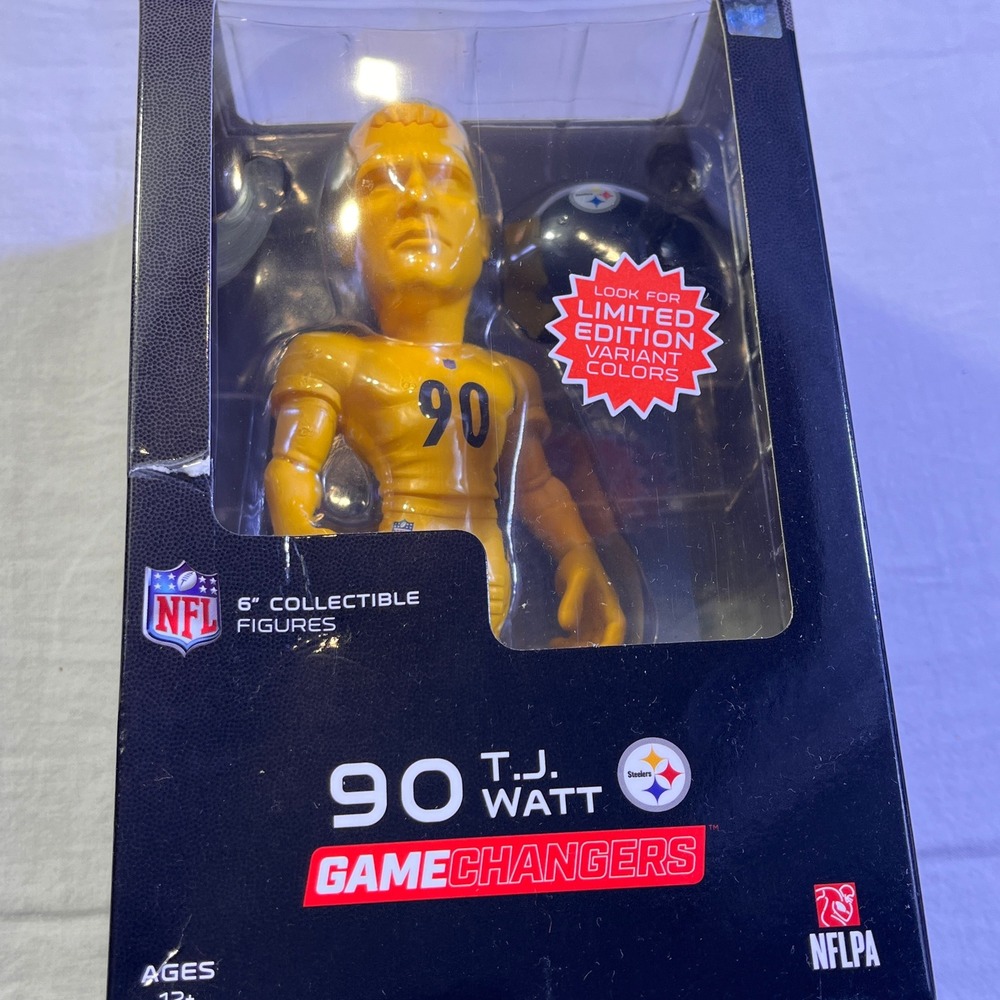 NFL GameChangers T.J. Watt Figure Steelers 6" Gold NEW Limited Edition Variant